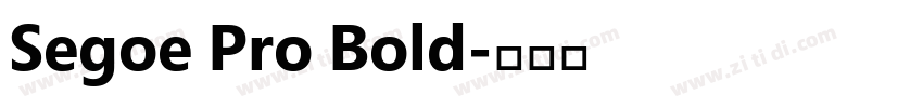 Segoe Pro Bold字体转换